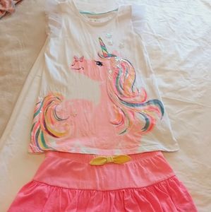 Girls size7/8 top and skort